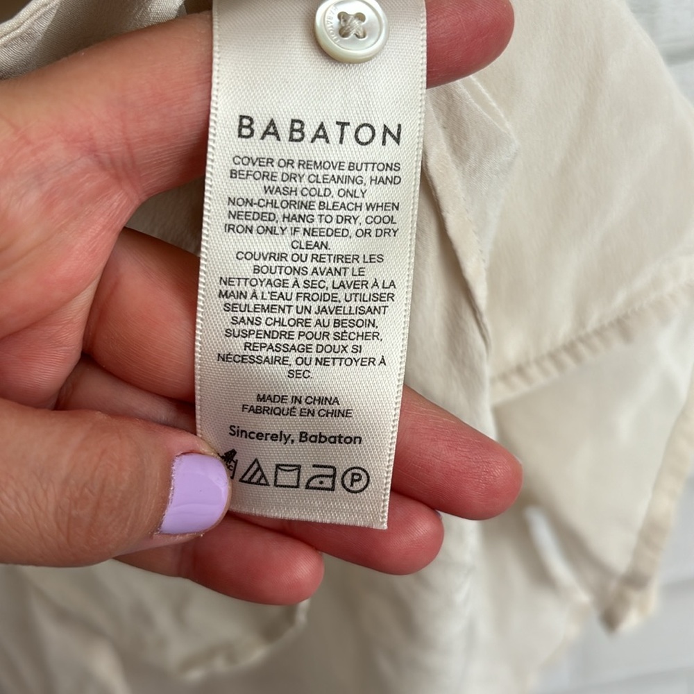 Aritzia Babaton Silk Button Front Collared Blouse - image 4